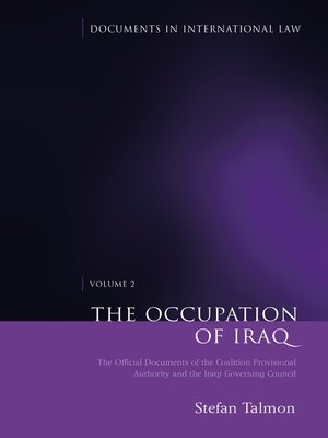 cover image of The Occupation of Iraq, Volume 2